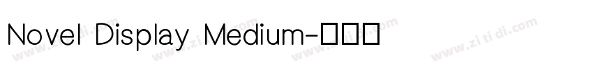 Novel Display Medium字体转换